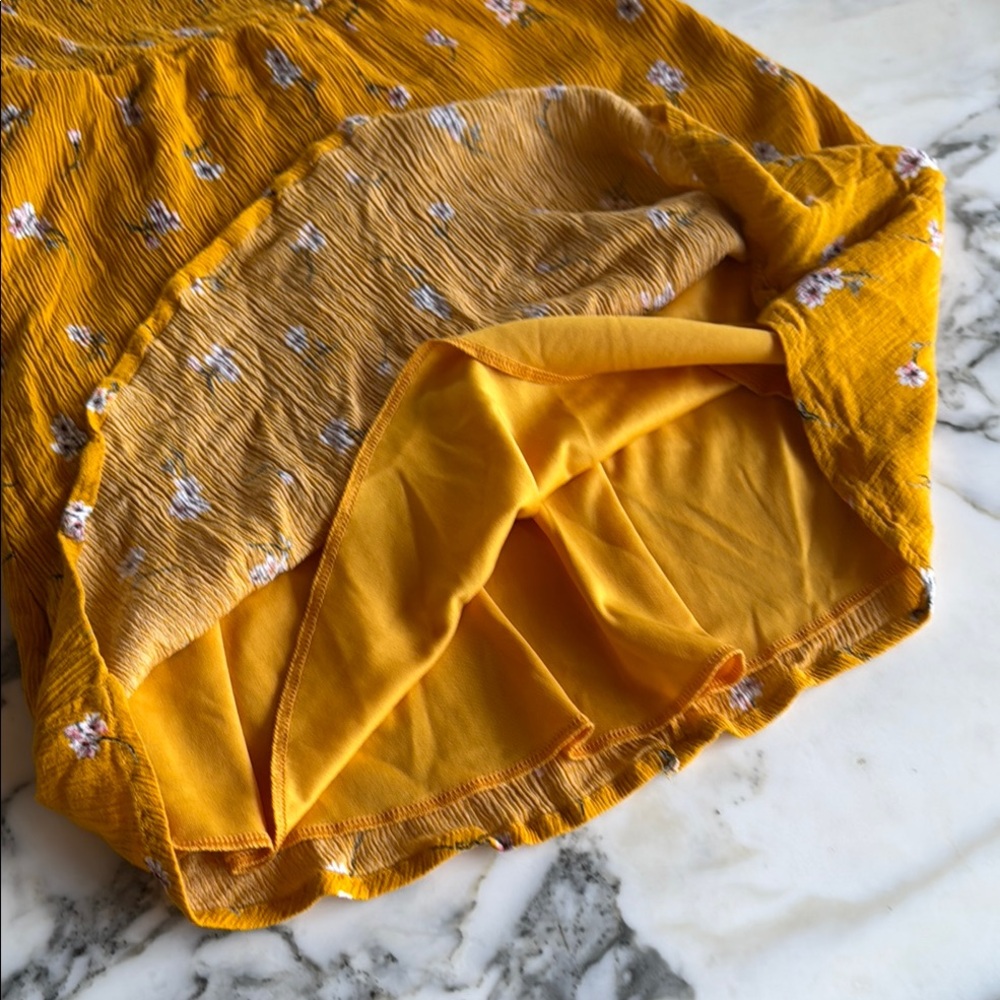 Gypsies & Moondust Yellow Smocked Strapless Sundress Women’s XS - Picture 8 of 13
